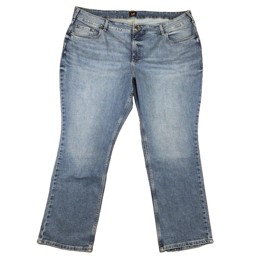 NWT Lee Plus Size Mid Rise Straight Denim Stretch Jeans 26W Everyday